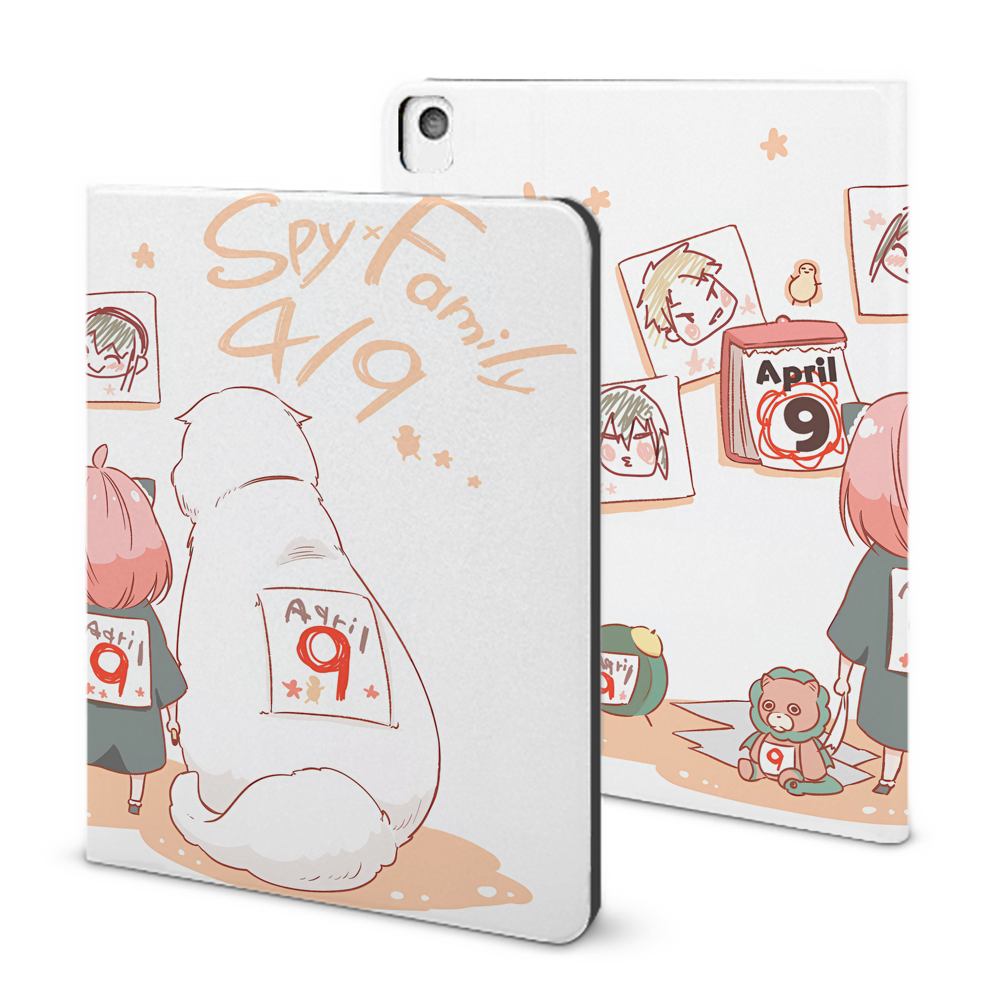 （画像用） SPY×FAMILY间谍家家酒 IPadケース ペンホルダー付き ブックスタイルデザイン
